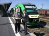 Trafen sich am ICE-Bahnhof in Montabaur: Horst Klein, Dr. Tanja Machalet